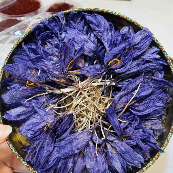 غنچه گل زعفران خشک ۲۵ گرمی با ظرف خاتم