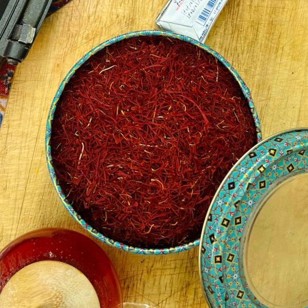 زعفران شکسته ده گرمی با ظرف خاتم